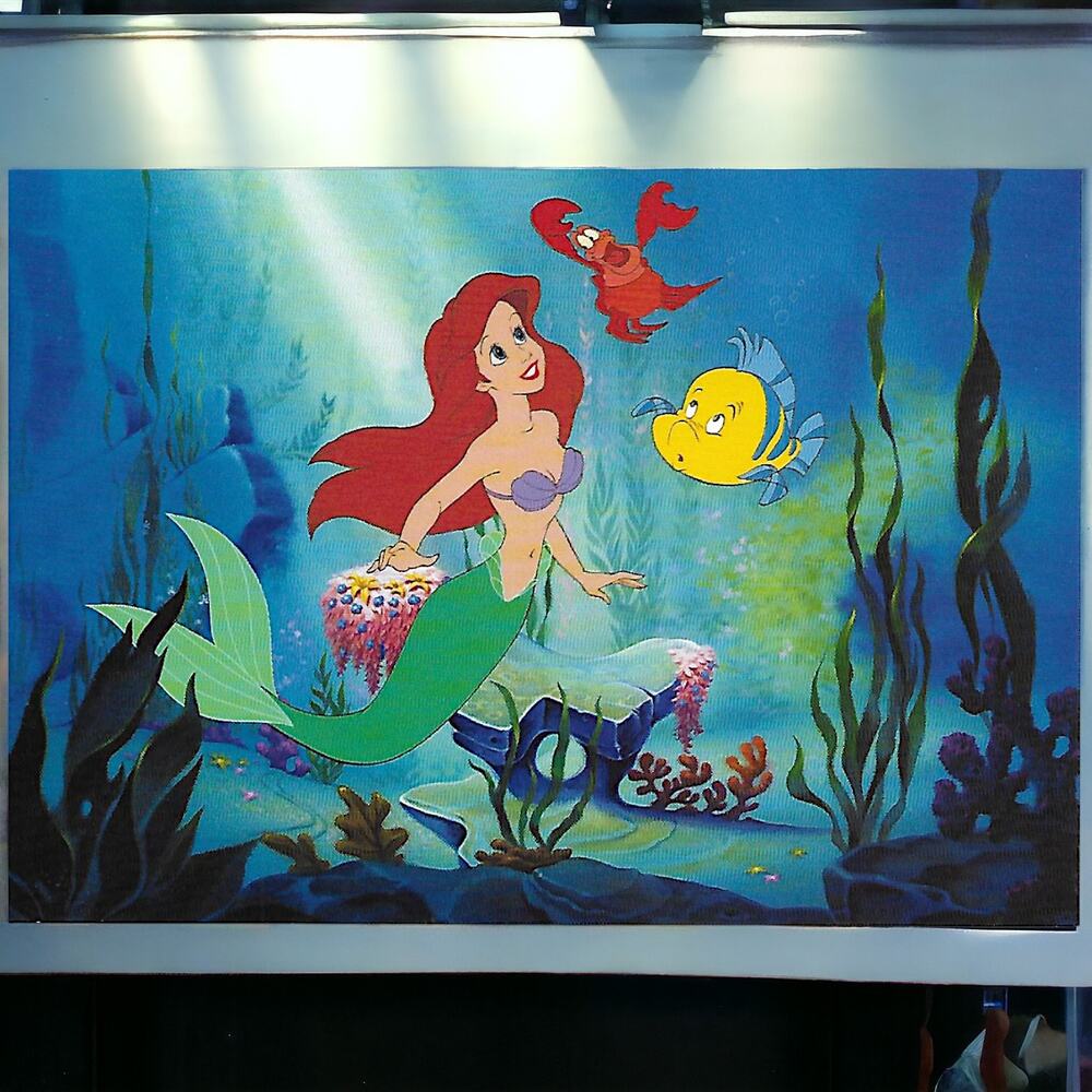 Vintage Disney The Little Mermaid Large 5 x 7 Postcard!